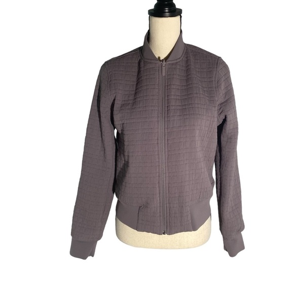 Lululemon Serene Travels Bomber Jacket Sz 6 Purple / Gray - Picture 5 of 14